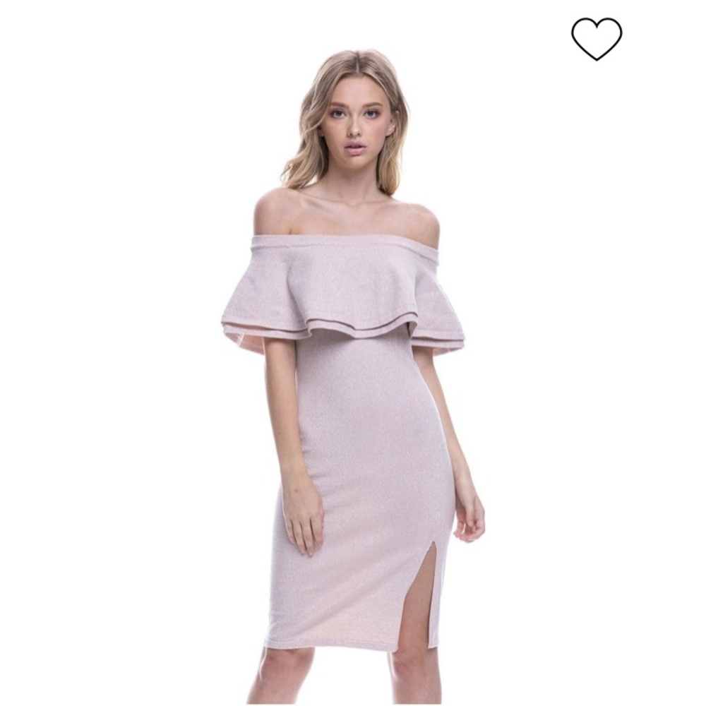 Endless Rose off the shoulder knot midi dress